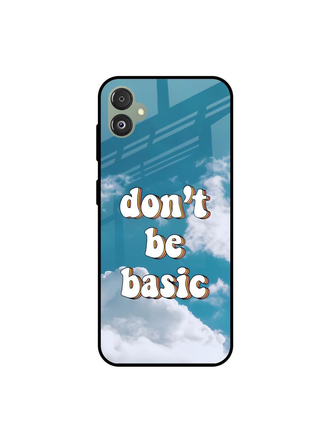 QRIOH Typography Printed Sleek & Lightweight Silicone Samsung Galaxy F14 5G Glass BackCase