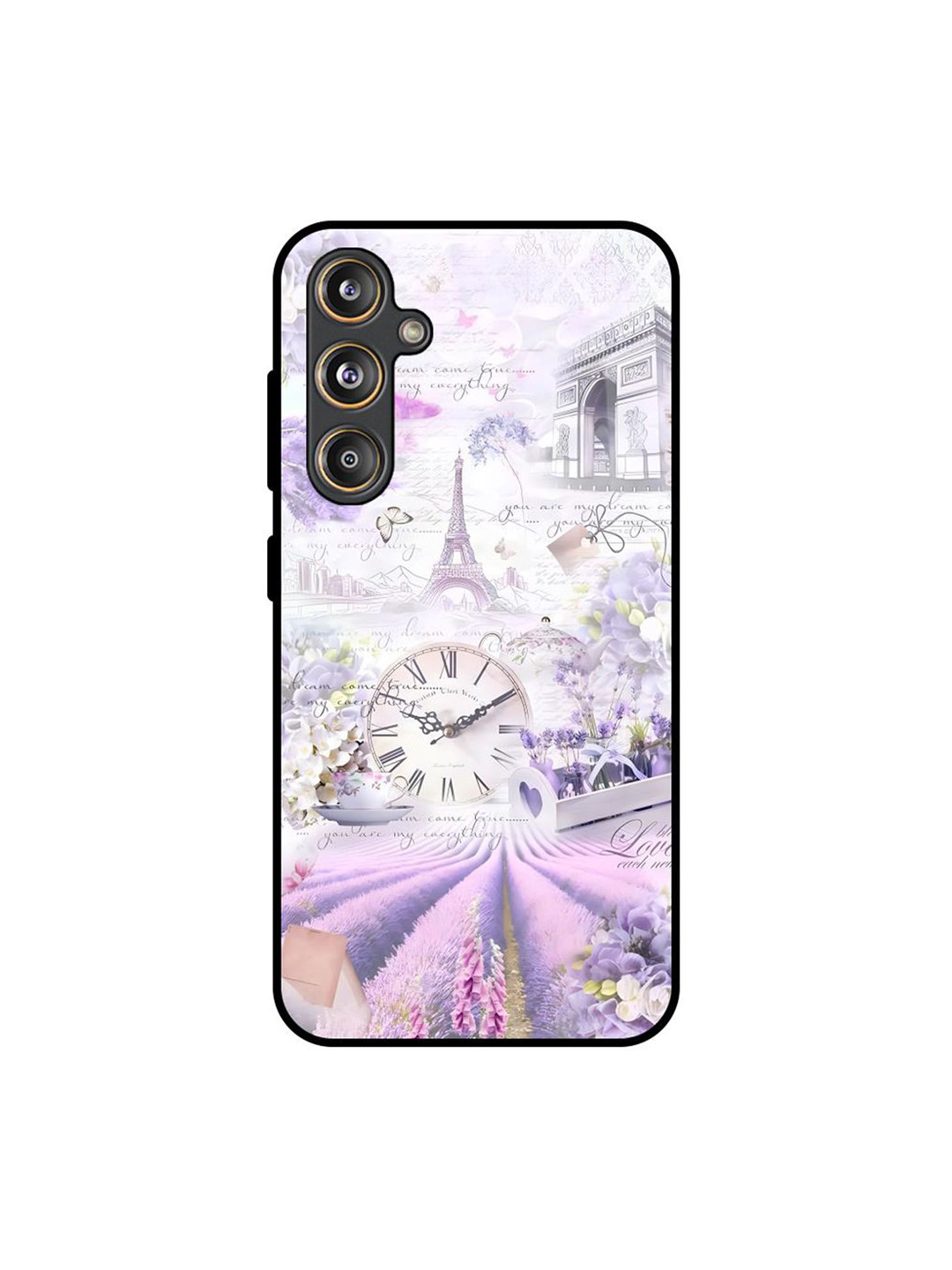 QRIOH Vintage Time Printed Lightweight Silicone Samsung Galaxy F55 5G Glass Back Case