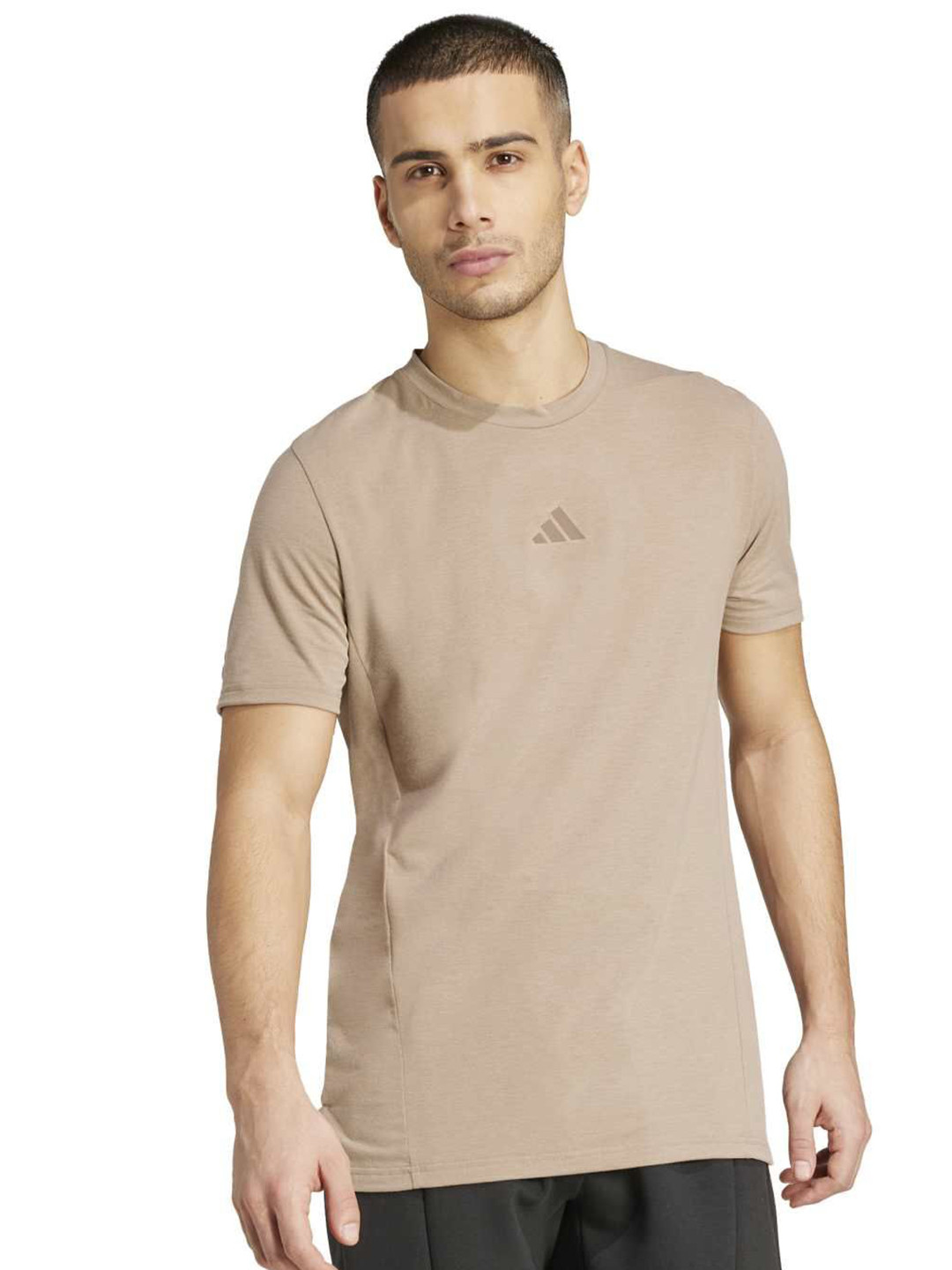 ADIDAS Men Solid Round Neck Slim Fit T-shirt