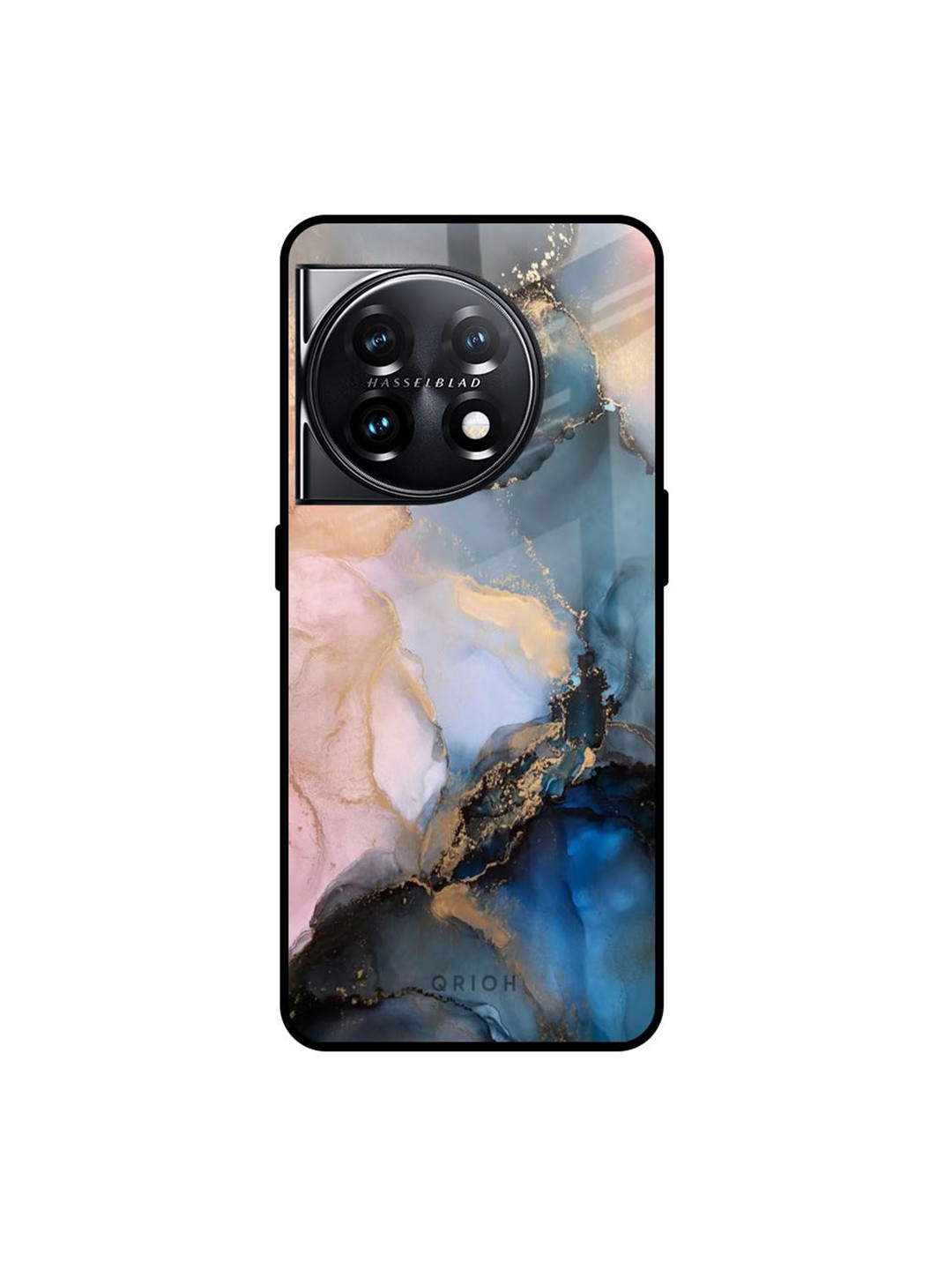 QRIOH Marble Ink Abstract Printed OnePlus 11 5G Glass Back Case Mobile Accessories