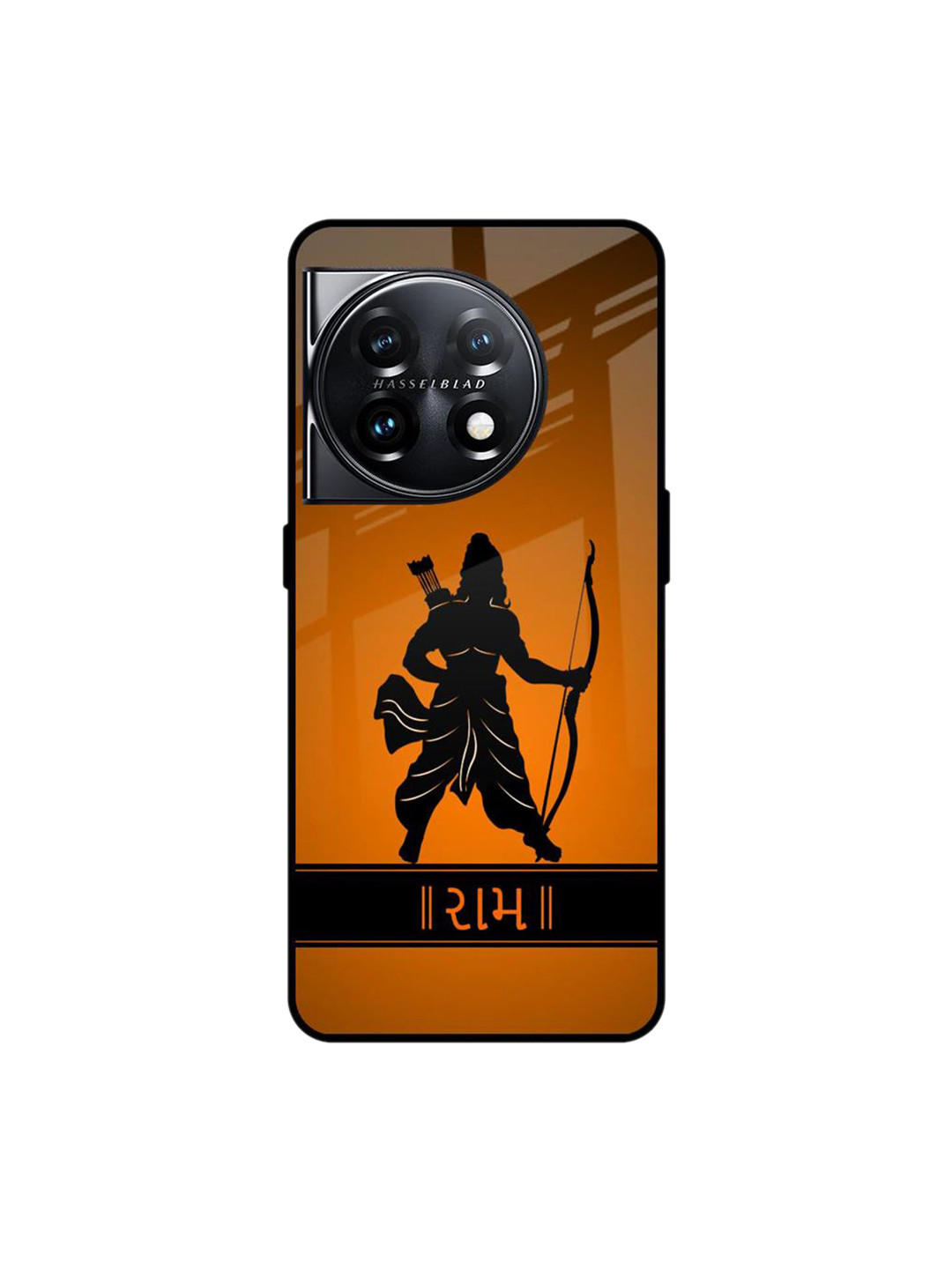 QRIOH Orange & Black Rama Printed OnePlus 11 5G Back Case