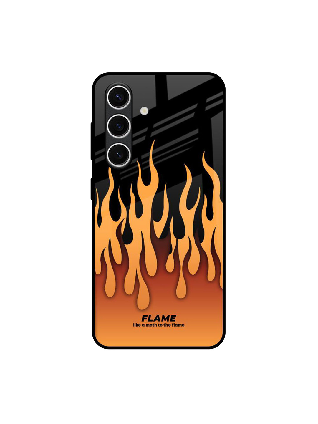 QRIOH Fire Flame Printed Samsung Galaxy S24 FE 5G Back Case Mobile Accessories