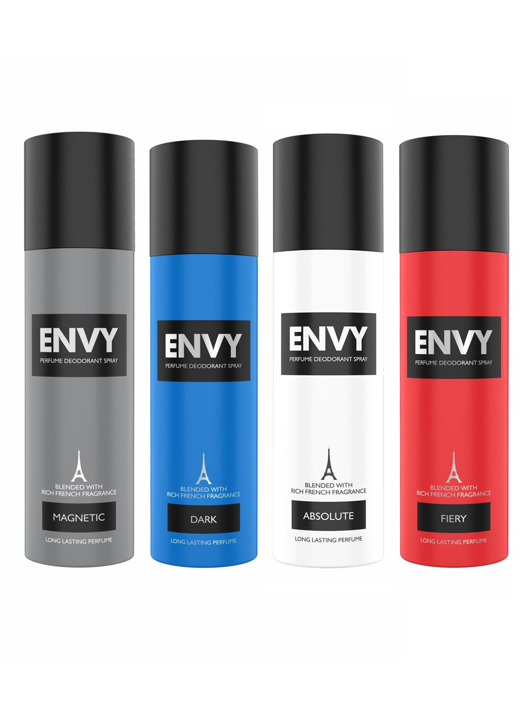 Envy Men Set of 4 Deodorants 115g each - Dark + Fiery + Absolute + Magnetic