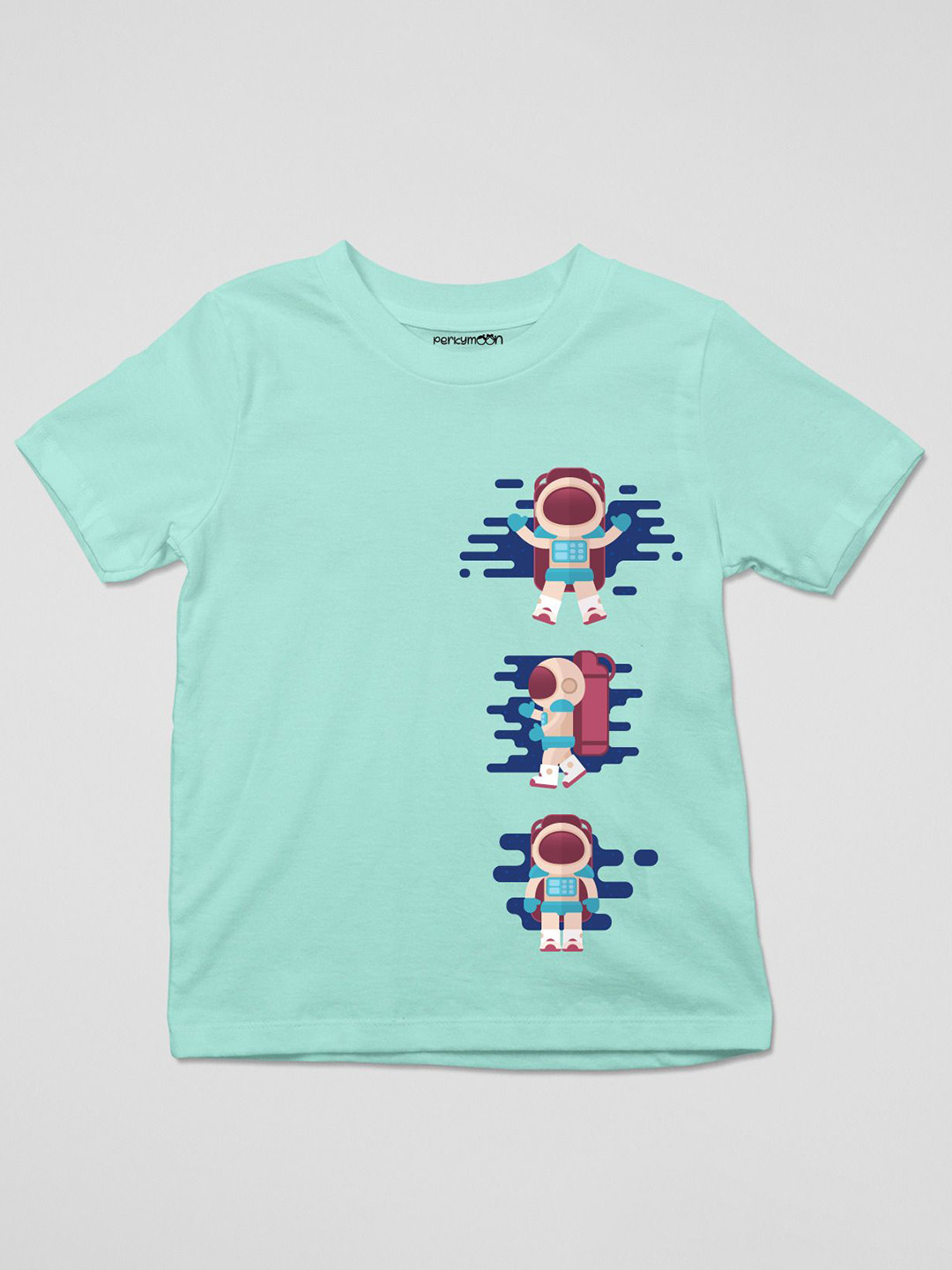 Perkymoon Unisex Pack of 3 Graphic Printed Round Neck Cotton T-shirts