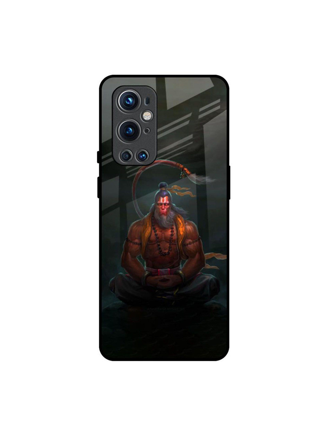 QRIOH Lord Hanuman Animated OnePlus 9 pro Back Case Mobile Accessories