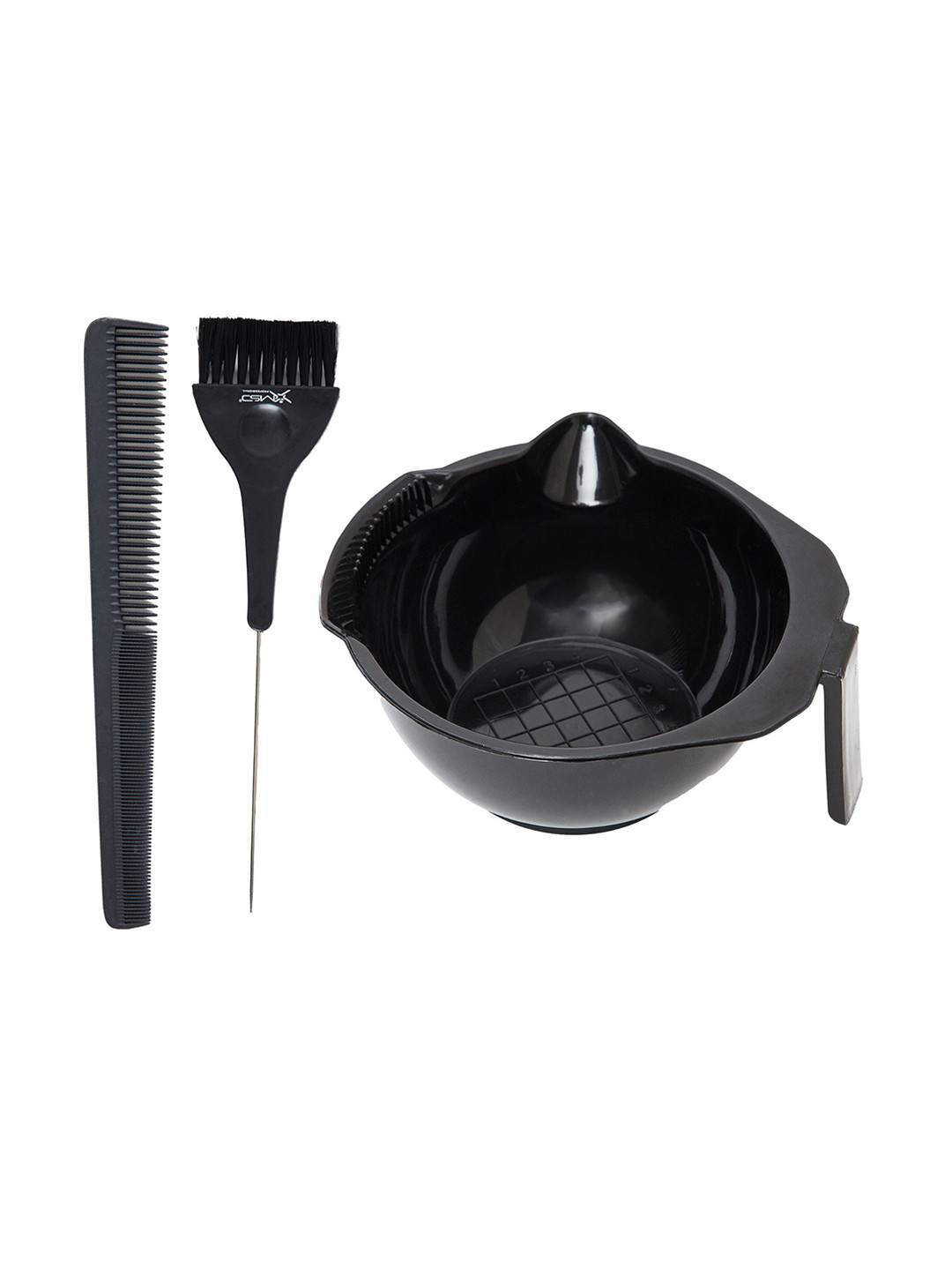 XMSD Set Of 3 Dye Brush Comb & Bowl