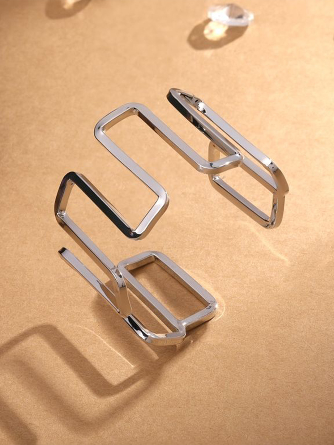 Cierra Silver-Plated Contemporary Cuff Bracelet