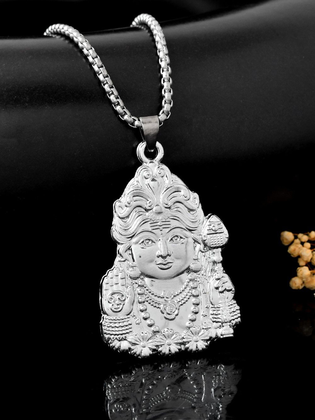 AGARWALPRODUCT Unisex Stainless Steel Lord Kartikya Pendant With Chain