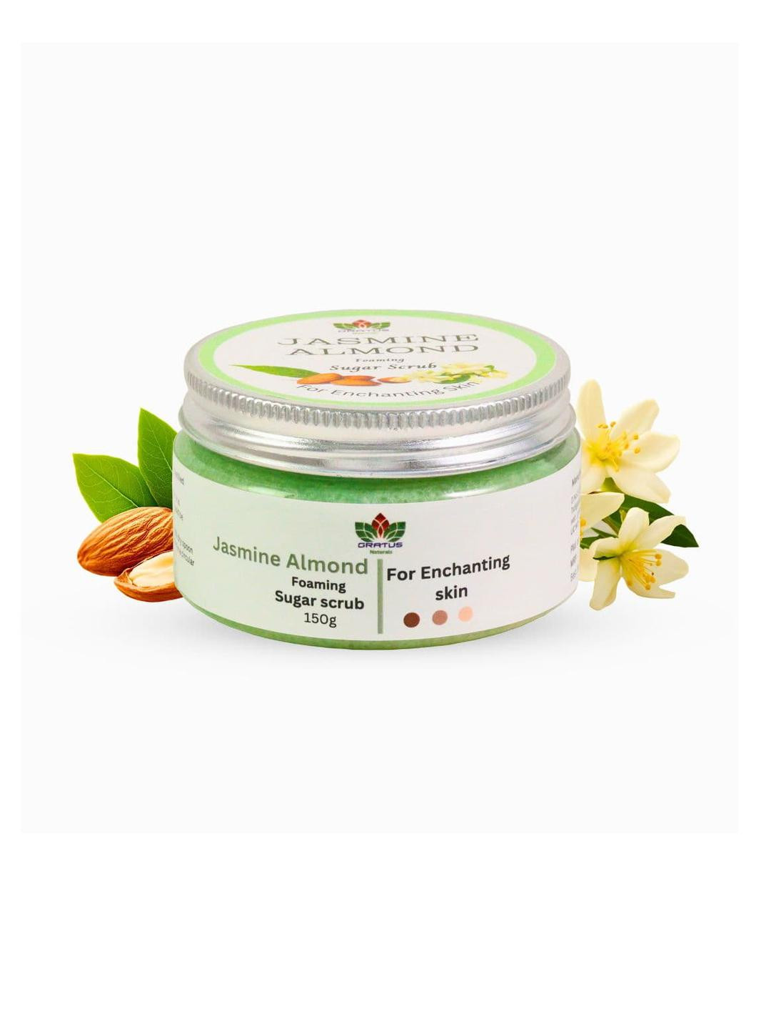Gratus Naturals Jasmine Almond Foaming Sugar Scrub - 150gm