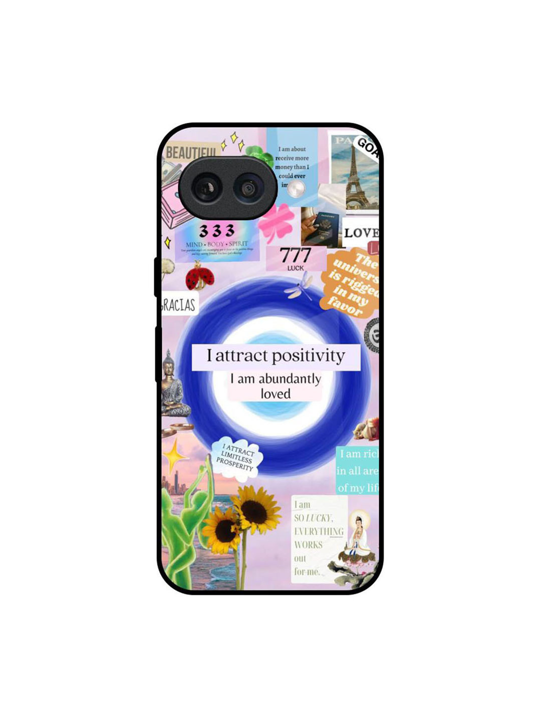 QRIOH Positivity Fusion Quirky Printed Google Pixel 9A Silicone Back Case