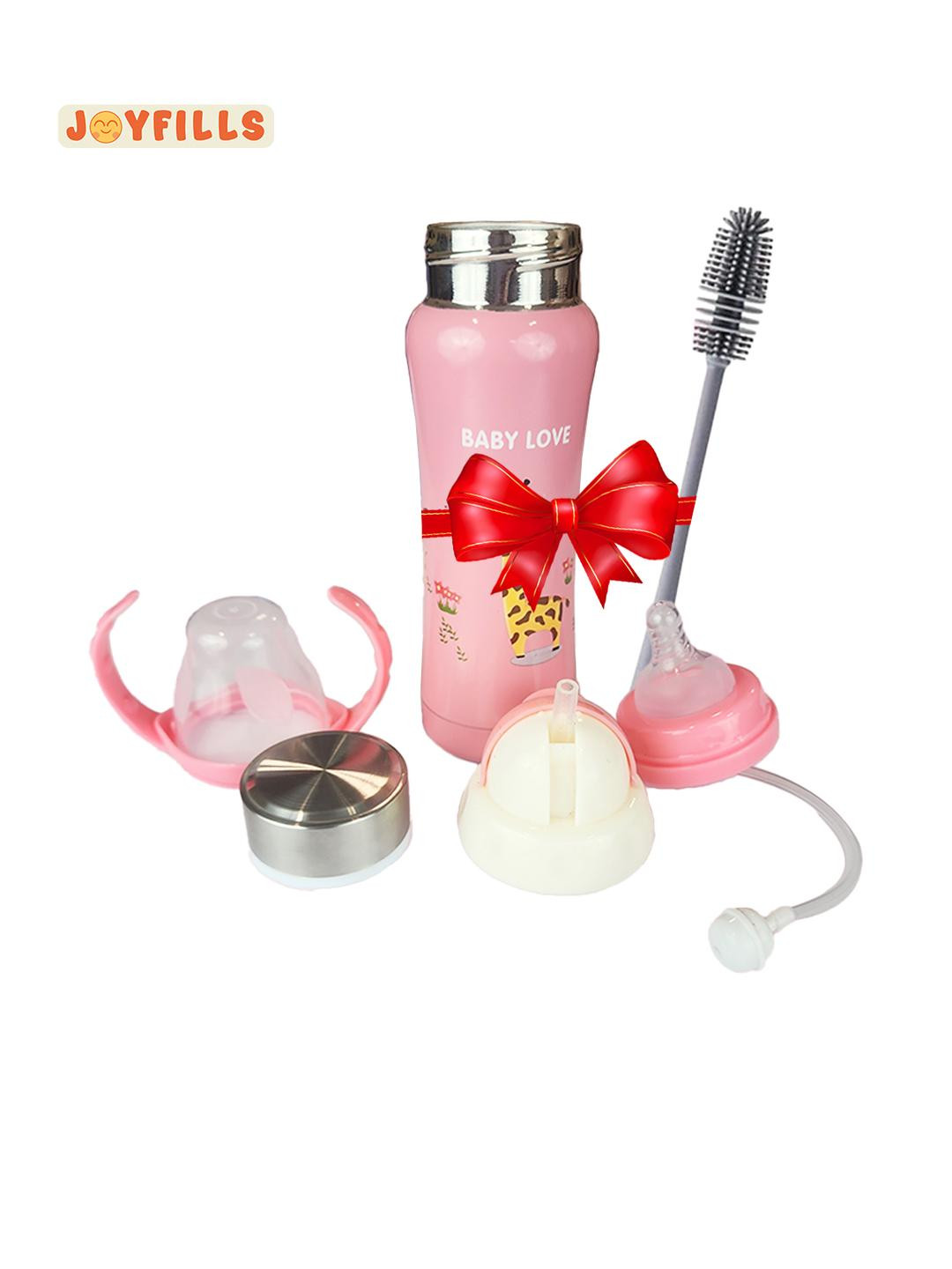 JOYFILLS Kids Feeding Bottle With Brush 240 ml