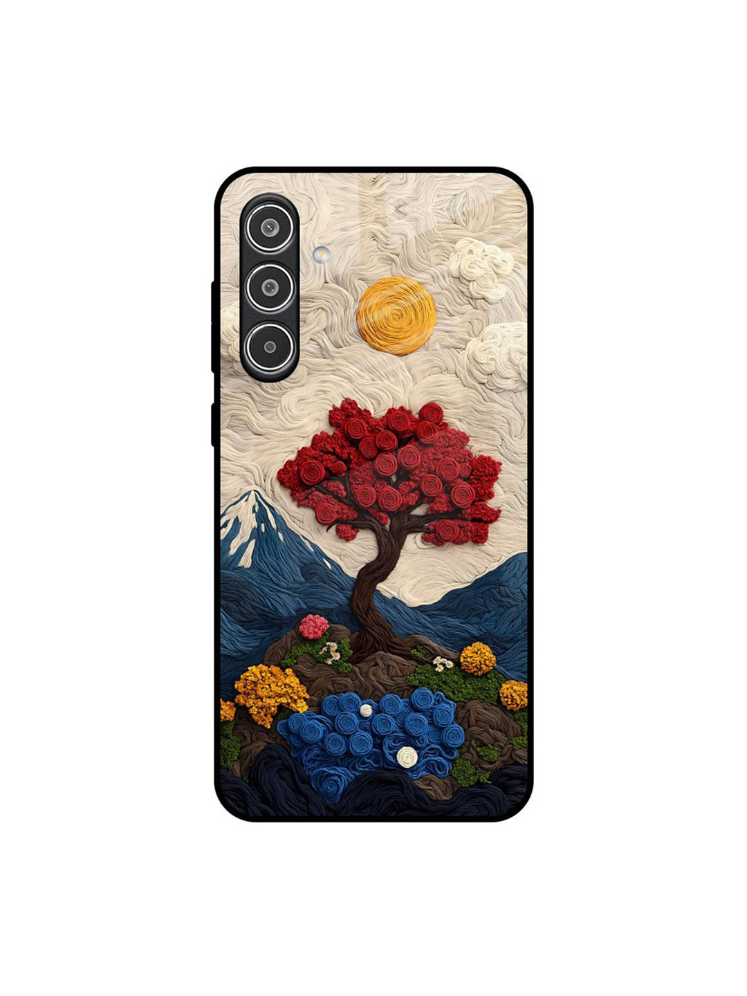 QRIOH Floral Printed Silicone Samsung Galaxy A56 5G Back Case