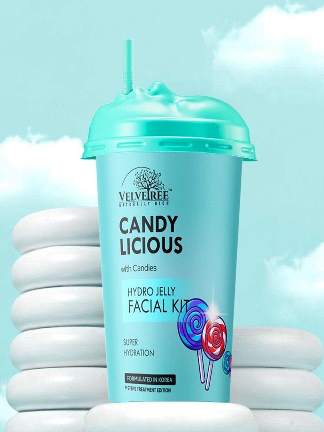 Velvetree Candy Licious Hydro Jelly Facial Kit With Candies - 165 g