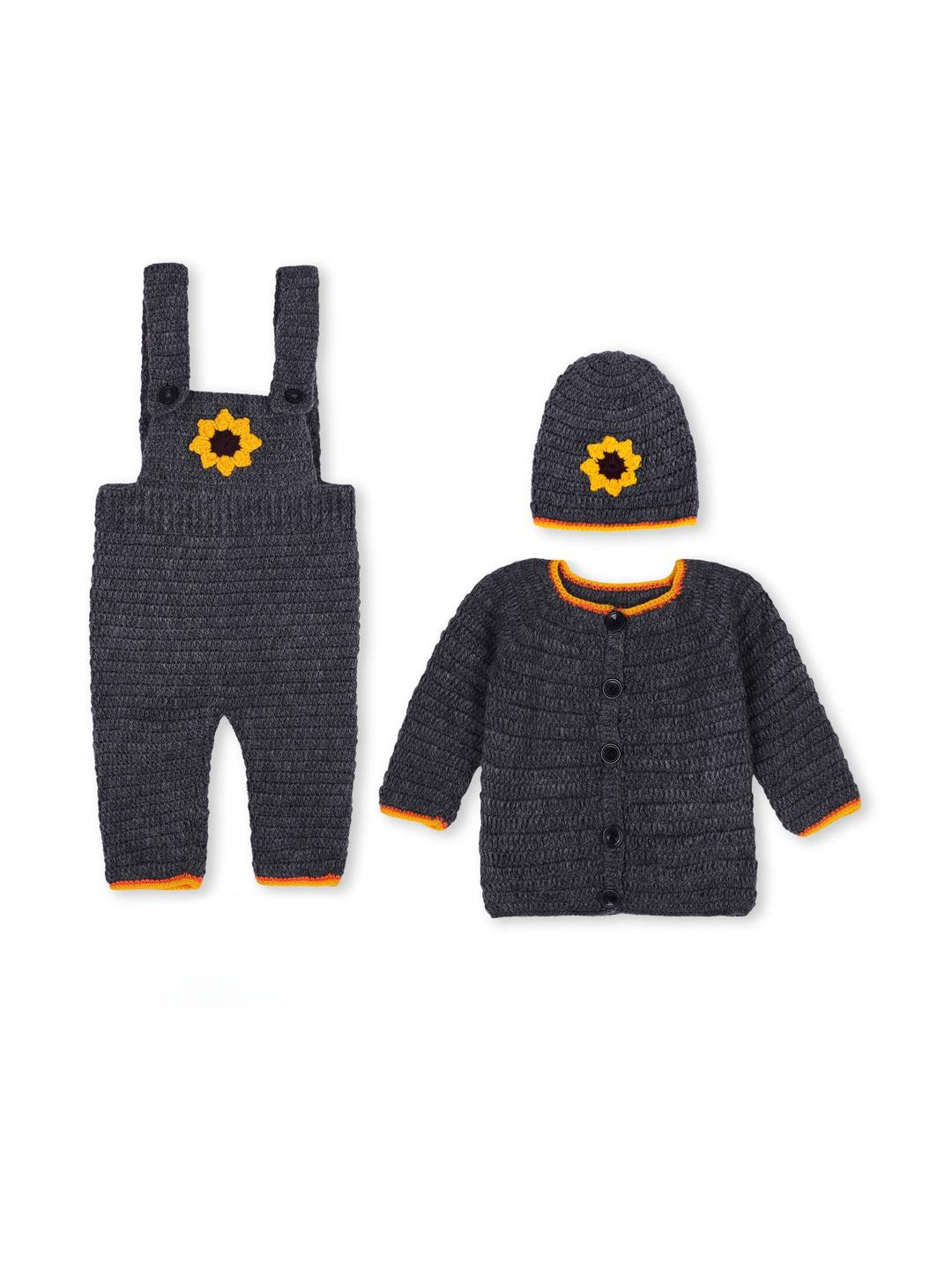 sahil collection Green Self Design Pure Wool Clothing Set