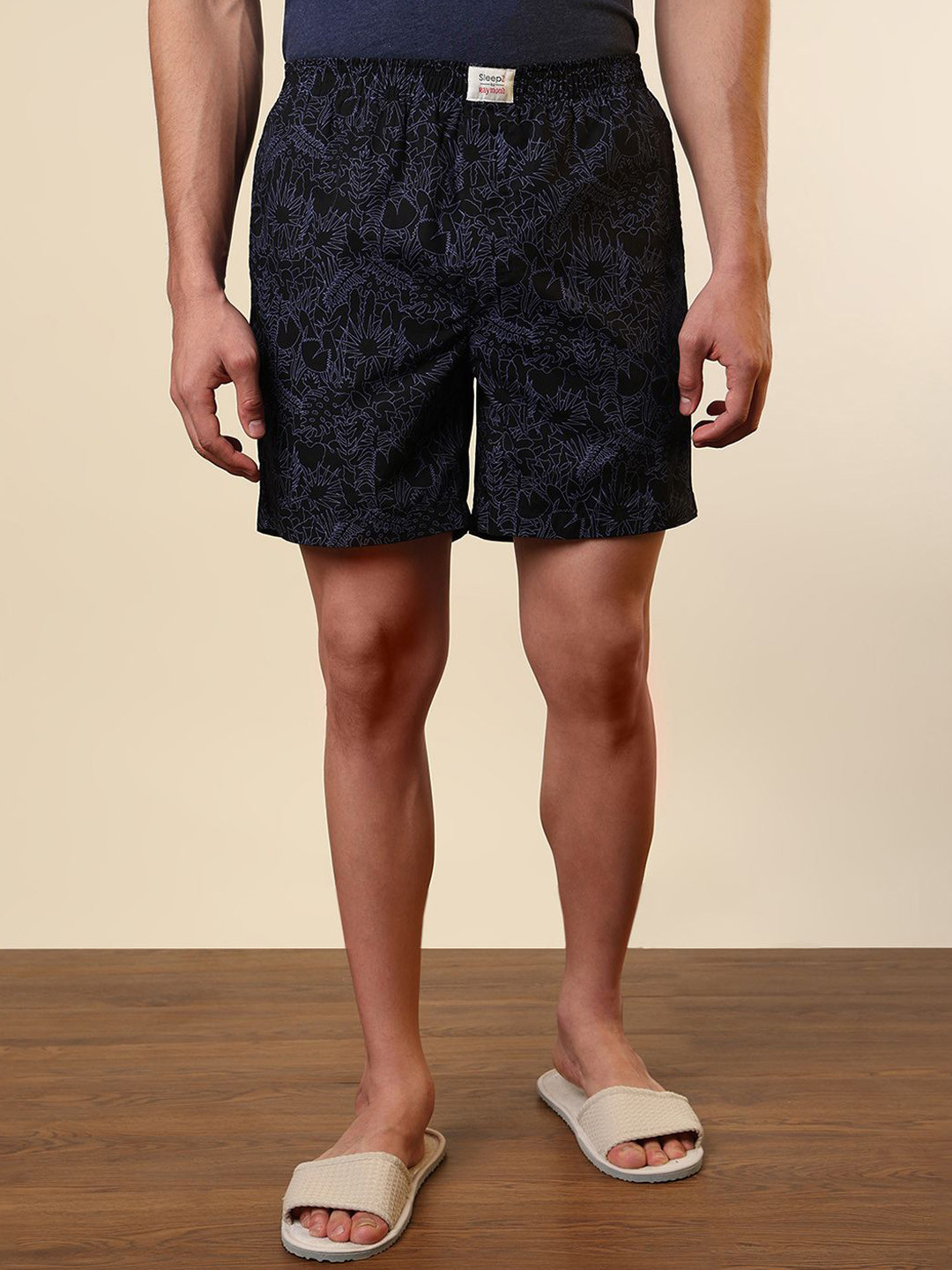 SleepZ by Raymond Printed Pure Cotton Mid-Rise Boxer AHBA00029-K7