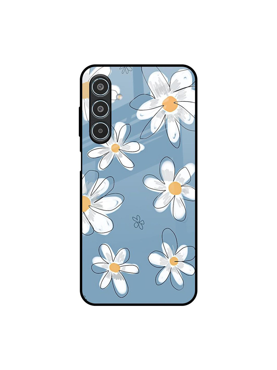 QRIOH Silicone Floral Printed Samsung Galaxy M35 5G Back Case