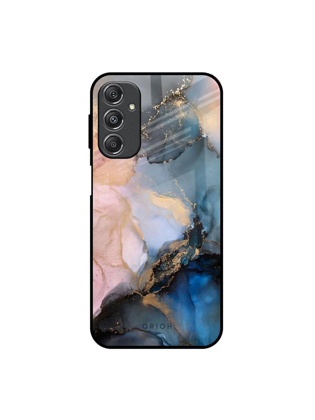 QRIOH Marble Ink Abstract Printed Samsung Galaxy M34 5G Glass Back Case Mobile Accessories