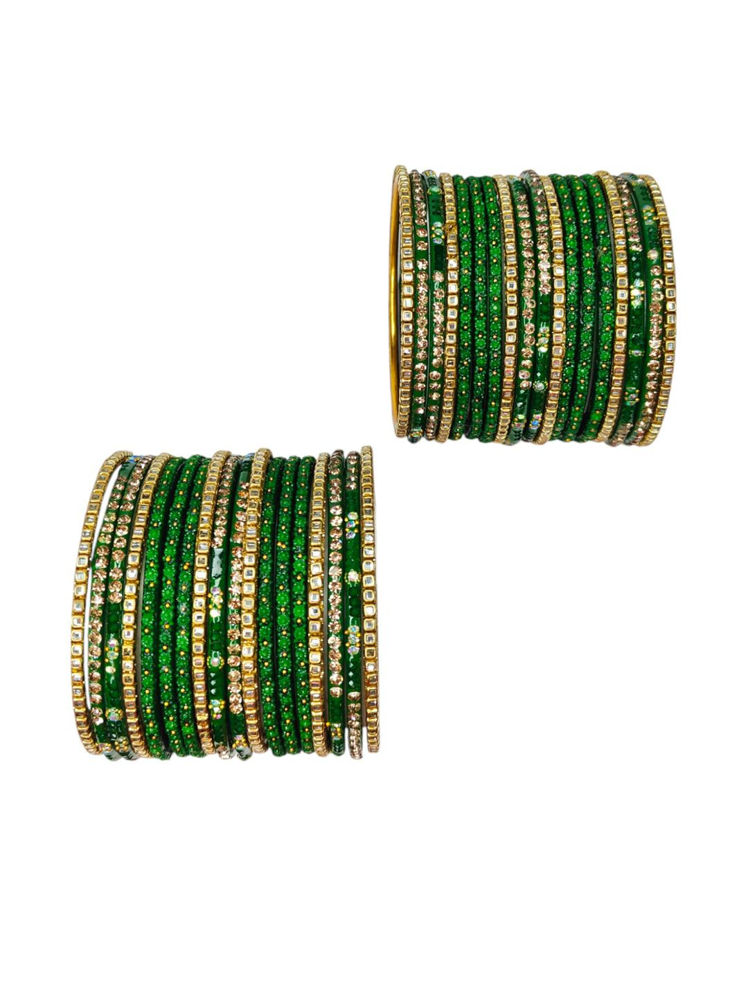 Lyychee Green Glass Bangle