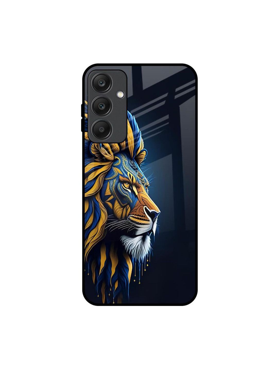 QRIOH Animated Lion Printed Lightweight Silicone Samsung Galaxy A25 5G Glass Back Case