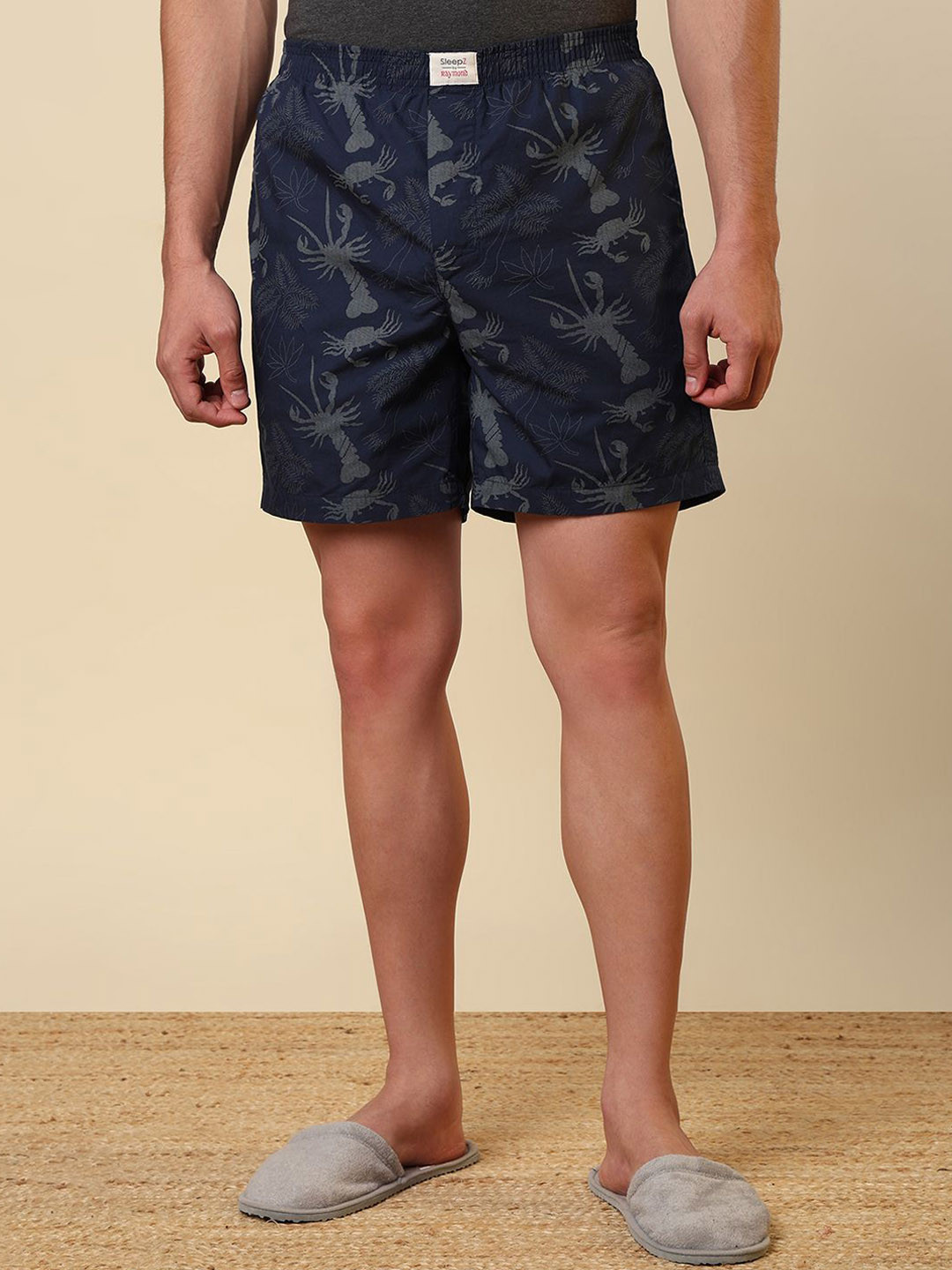 SleepZ by Raymond Printed Pure Cotton Mid-Rise Boxer AHBA00030-B7