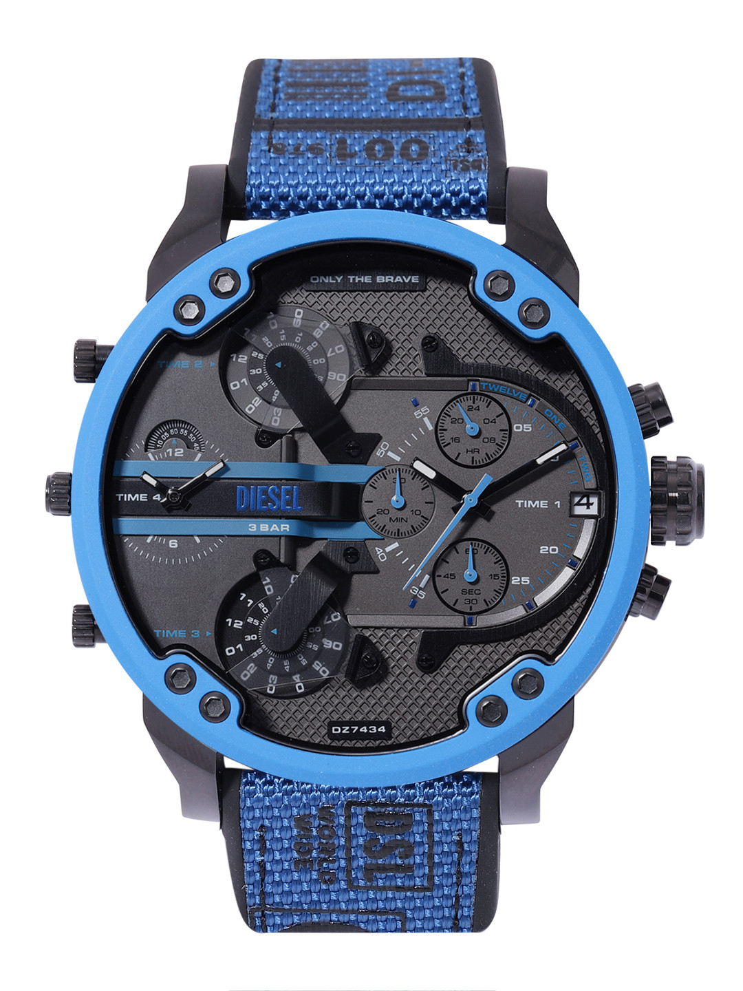 DIESEL Men MR. DADDY 2 Leather Textured Straps Analogue Watch DZ7434
