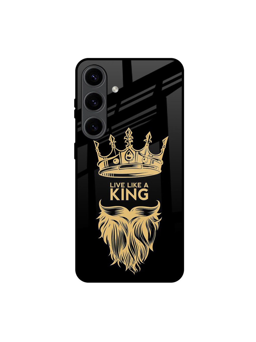 QRIOH King Life Glass Printed Samsung Galaxy S24 5G Silicone Back Case