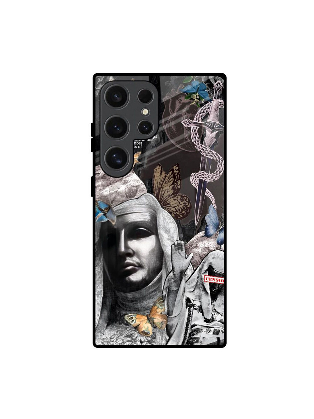 QRIOH Shadowfly Printed Samsung Galaxy S24 Ultra 5G Back Case Mobile Accessories