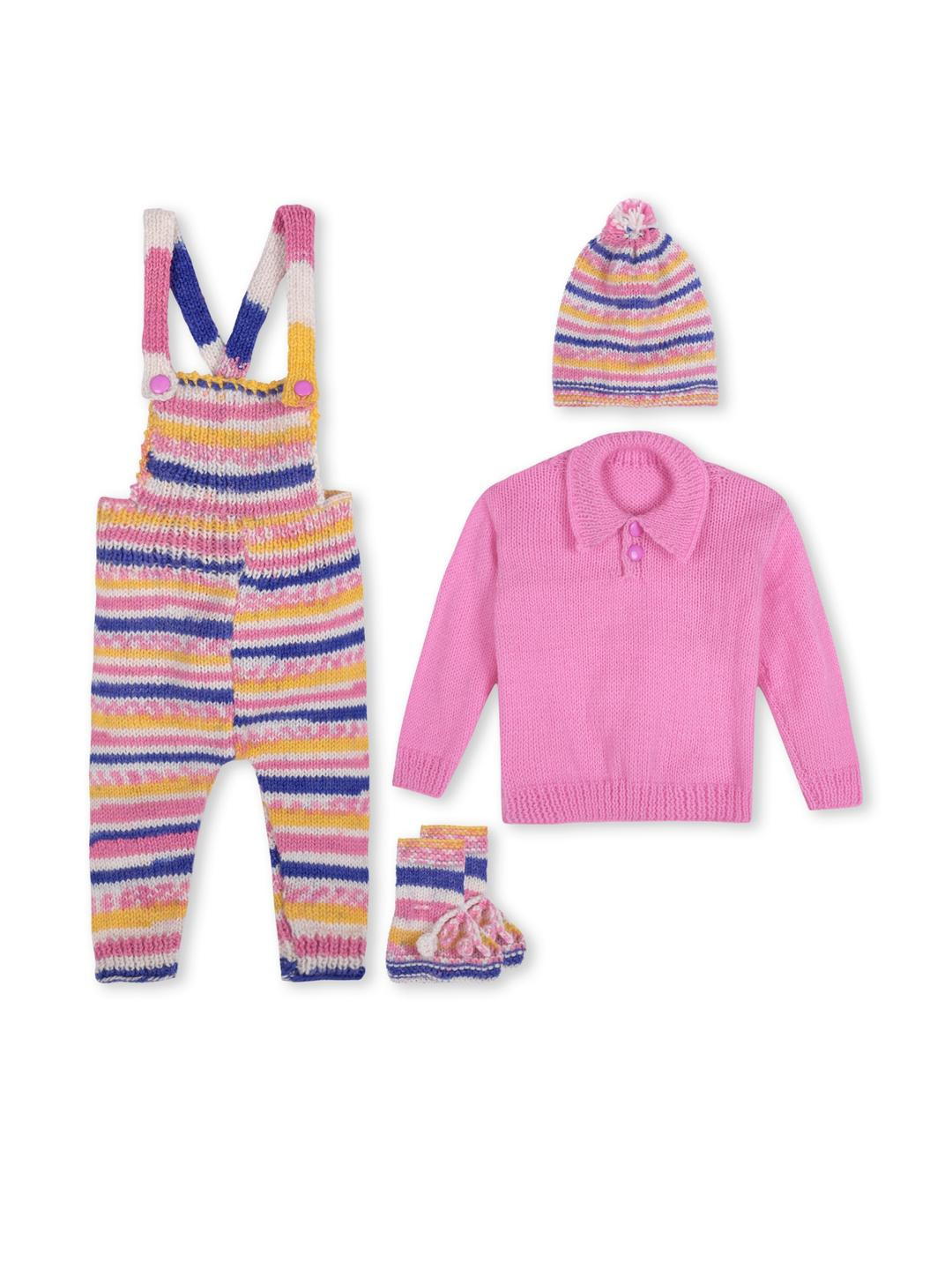 ayanfashion Kids Self Design Dungarees