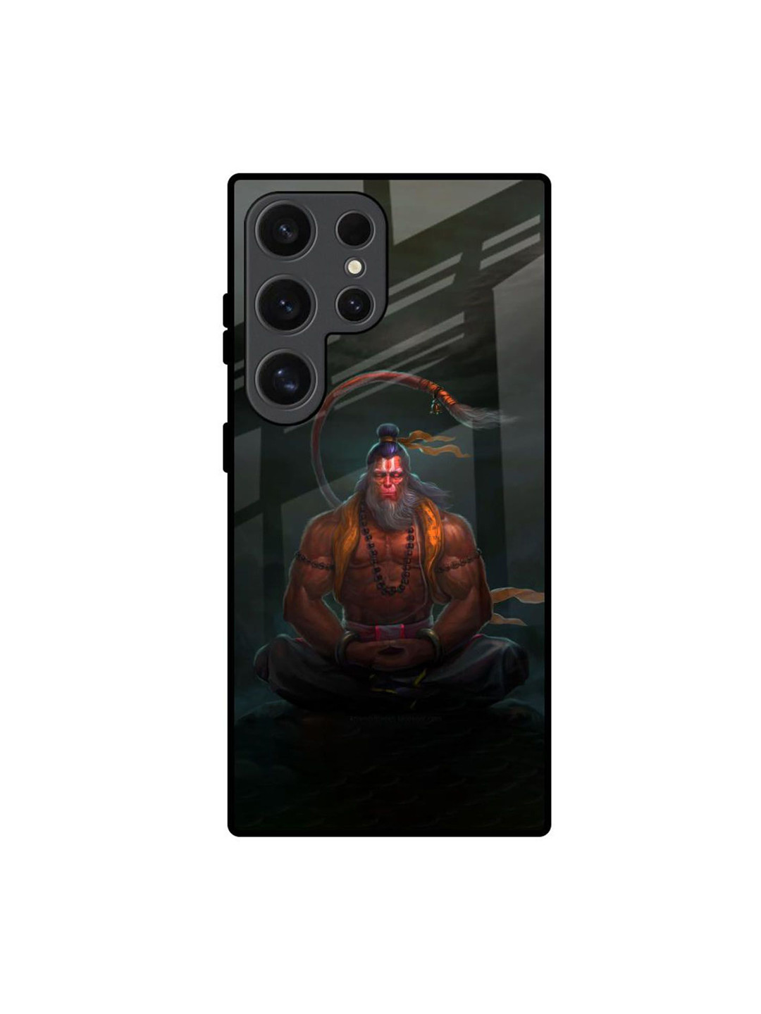 QRIOH Hanuman Printed Sleek & Lightweight Silicone Samsung Galaxy S24 Ultra 5G Back Case