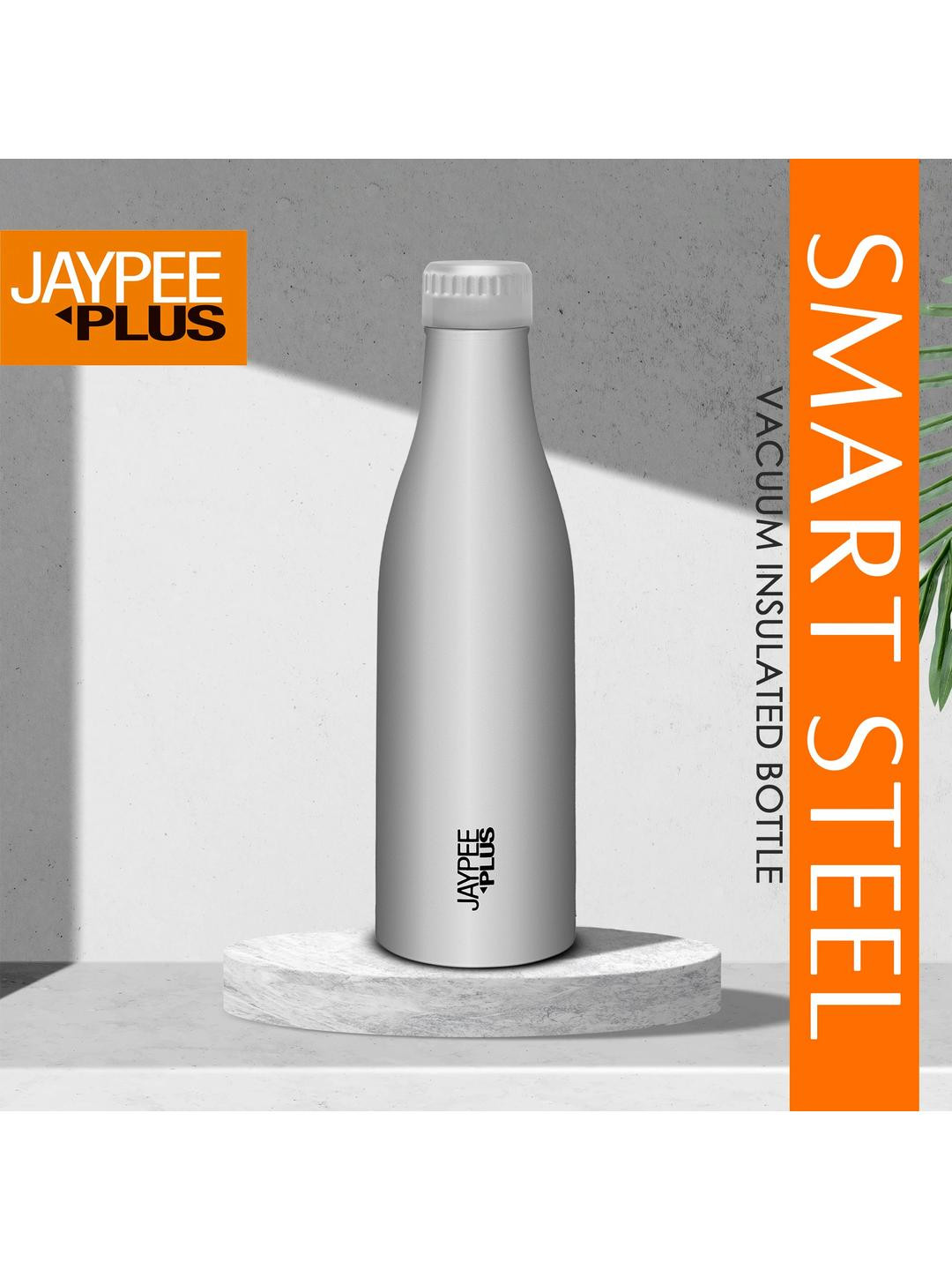 Jaypee Plus Sierra Silver Matt Steel Hot & Cold Water bottle 1000ml