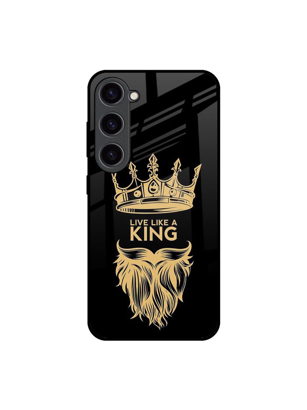 QRIOH King Life Quirky Printed Samsung Galaxy S23 Silicone Back Case Mobile Accessories
