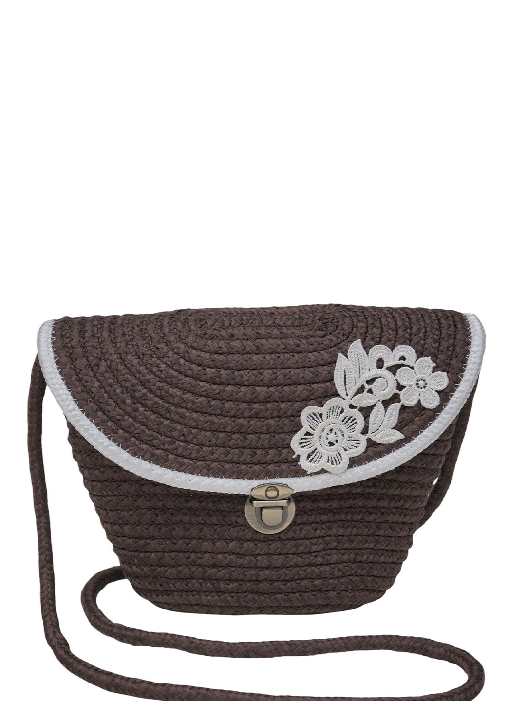 AURKA Women Self Design Bucket Embroidered Sling Bag