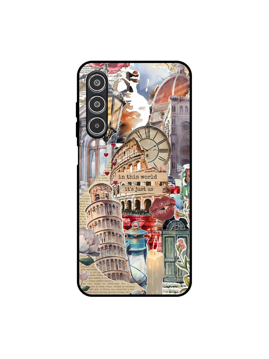 QRIOH Italian Vibes Printed Samsung Galaxy A26 5G Glass Back Case Mobile Accessories