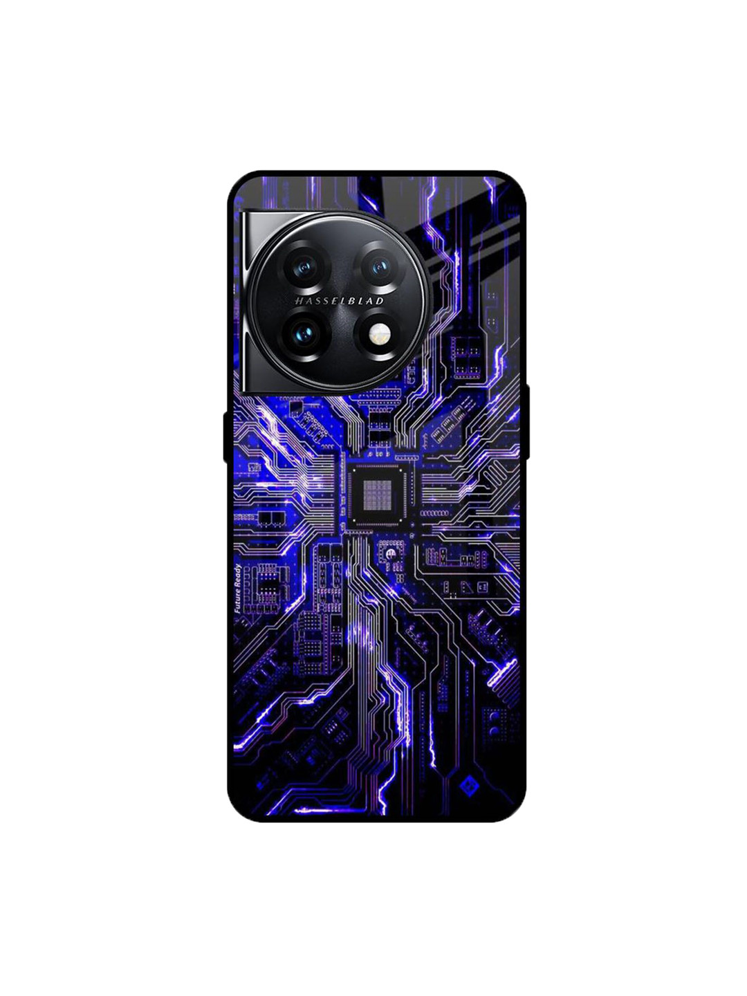 QRIOH Techno Quirky Printed OnePlus 11 5G Glass Back Case