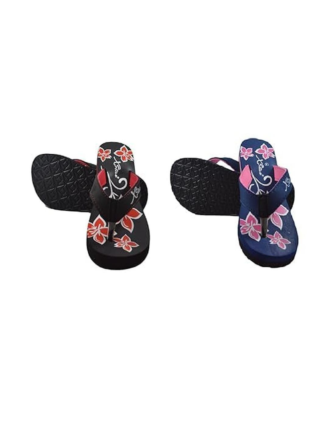 XSTAR Women Printed Rubber Pack Of 2 Thong Flip-Flops