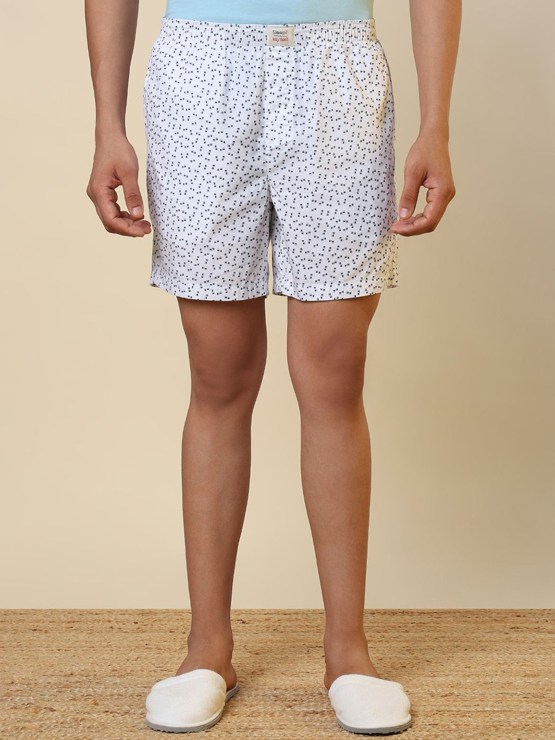 SleepZ by Raymond Printed Pure Cotton Mid-Rise Boxer AHBA00054-W2