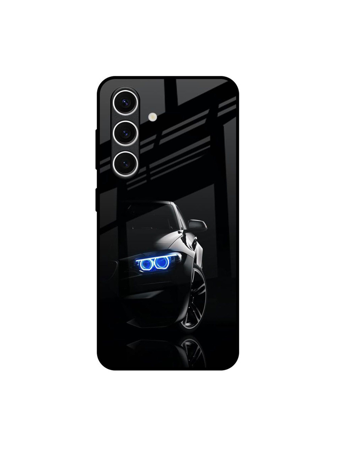 QRIOH Car In Dark Printed Sleek & Lightweight Silicone Samsung Galaxy S24 FE 5G Back Case