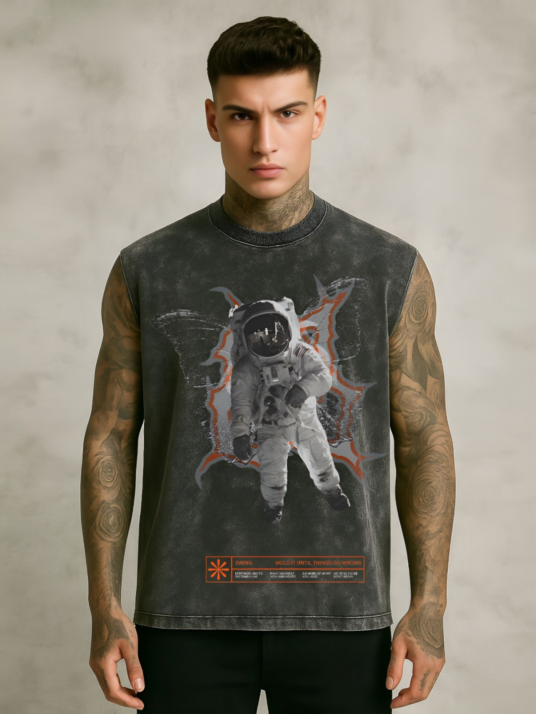 Hauntrex Unisex Reality Vintage Oversized Tank T-shirt