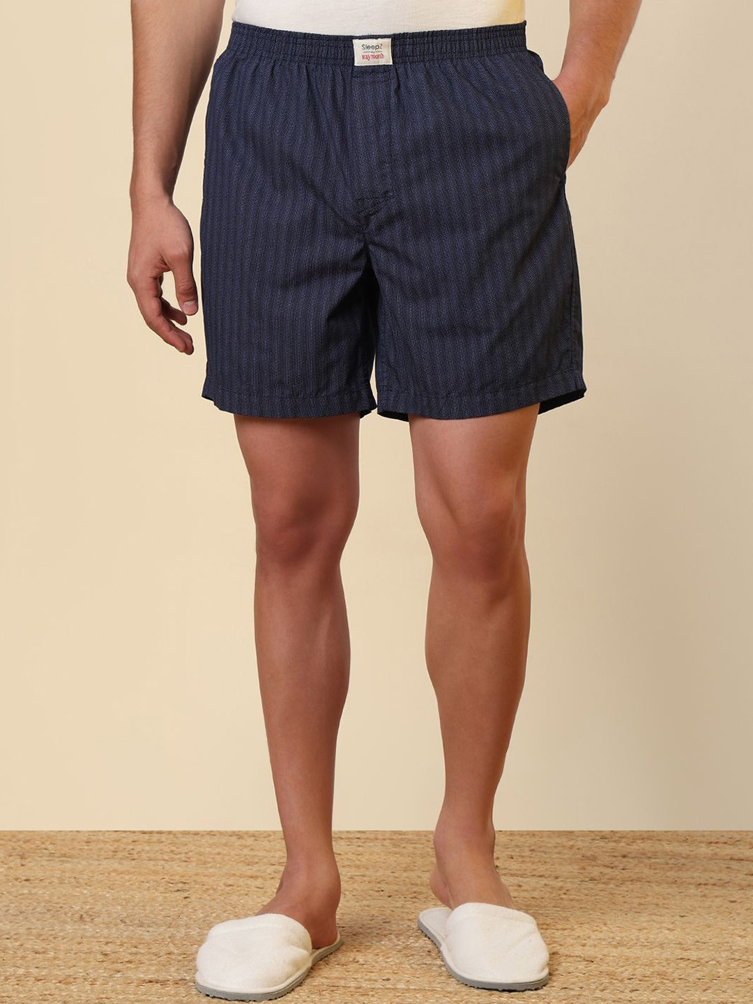 SleepZ by Raymond Printed Pure Cotton Mid-Rise Boxer AHBA00060-B8