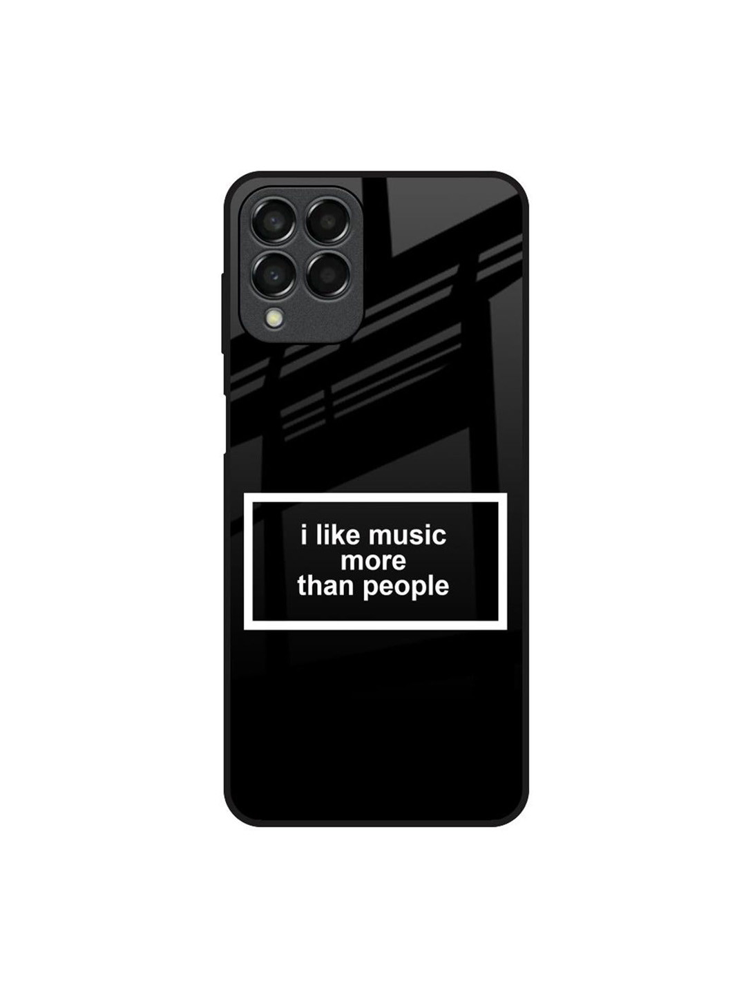 QRIOH Music Lover Printed Lightweight Silicone Samsung Galaxy M53 5G Glass Back Case