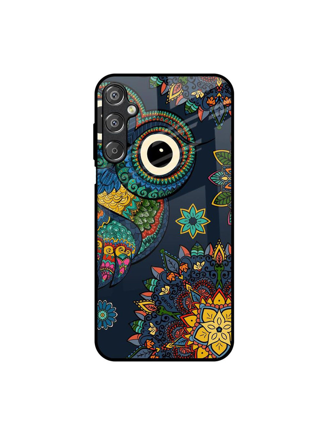 QRIOH Owl Art Quirky Printed Samsung Galaxy M15 5G Glass Back Case