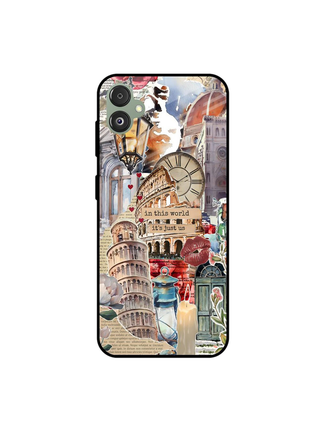 QRIOH Italian Vibes Samsung Galaxy F14 5G Glass Back Case Mobile Accessories