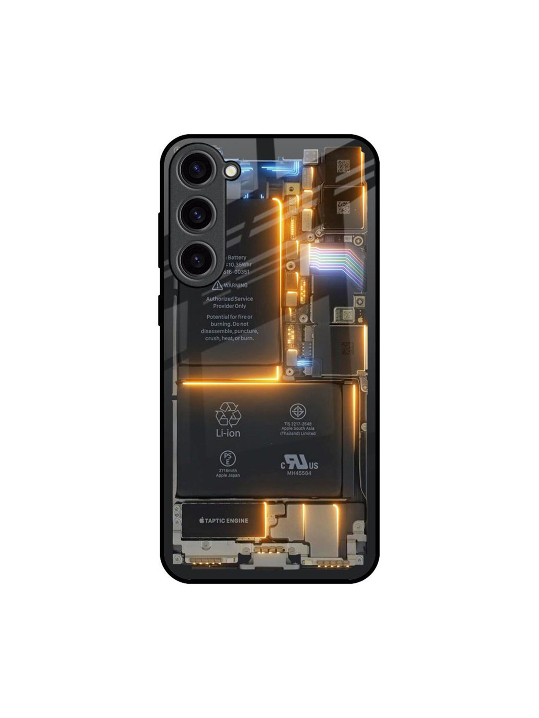 QRIOH Glow Up Skeleton Printed Samsung Galaxy S23 Plus 5G Glass Back Case
