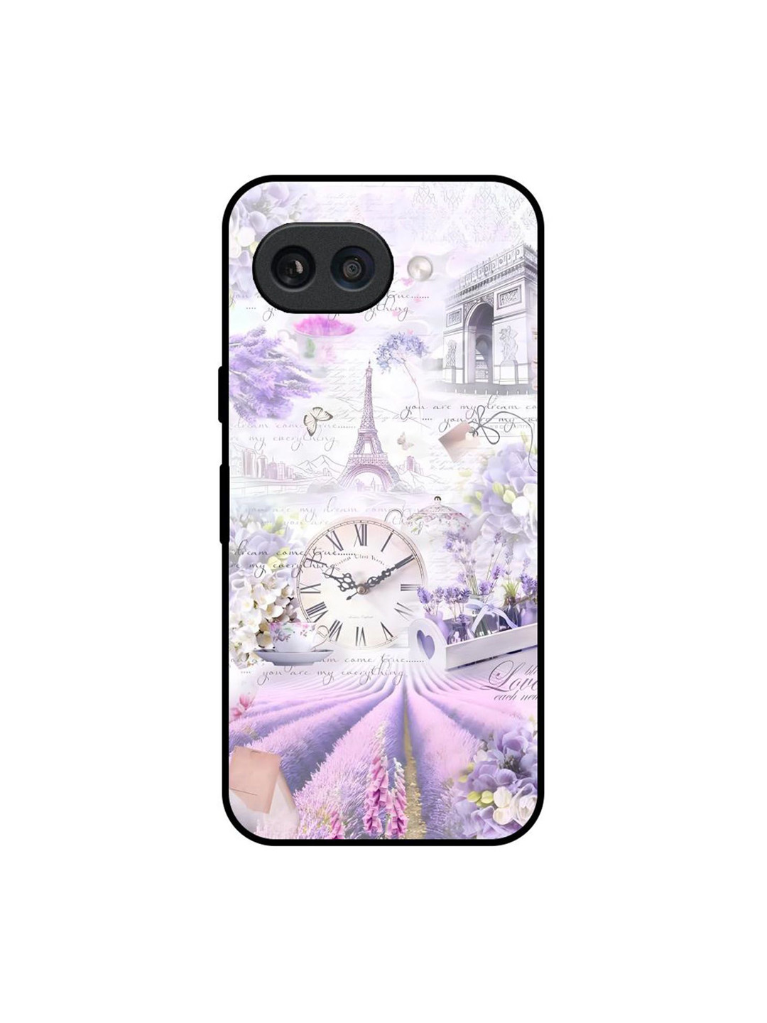 QRIOH Vintage Time Floral Printed Google Pixel 9A Silicone Back Case