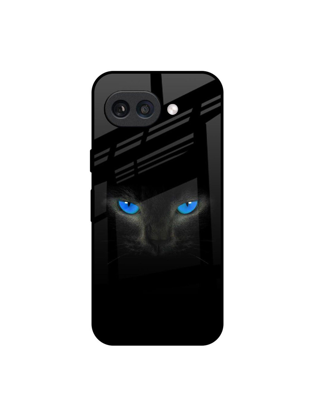 QRIOH Blue Eyes Graphic Printed Lightweight Silicone Google Pixel 9A Glass Back Case