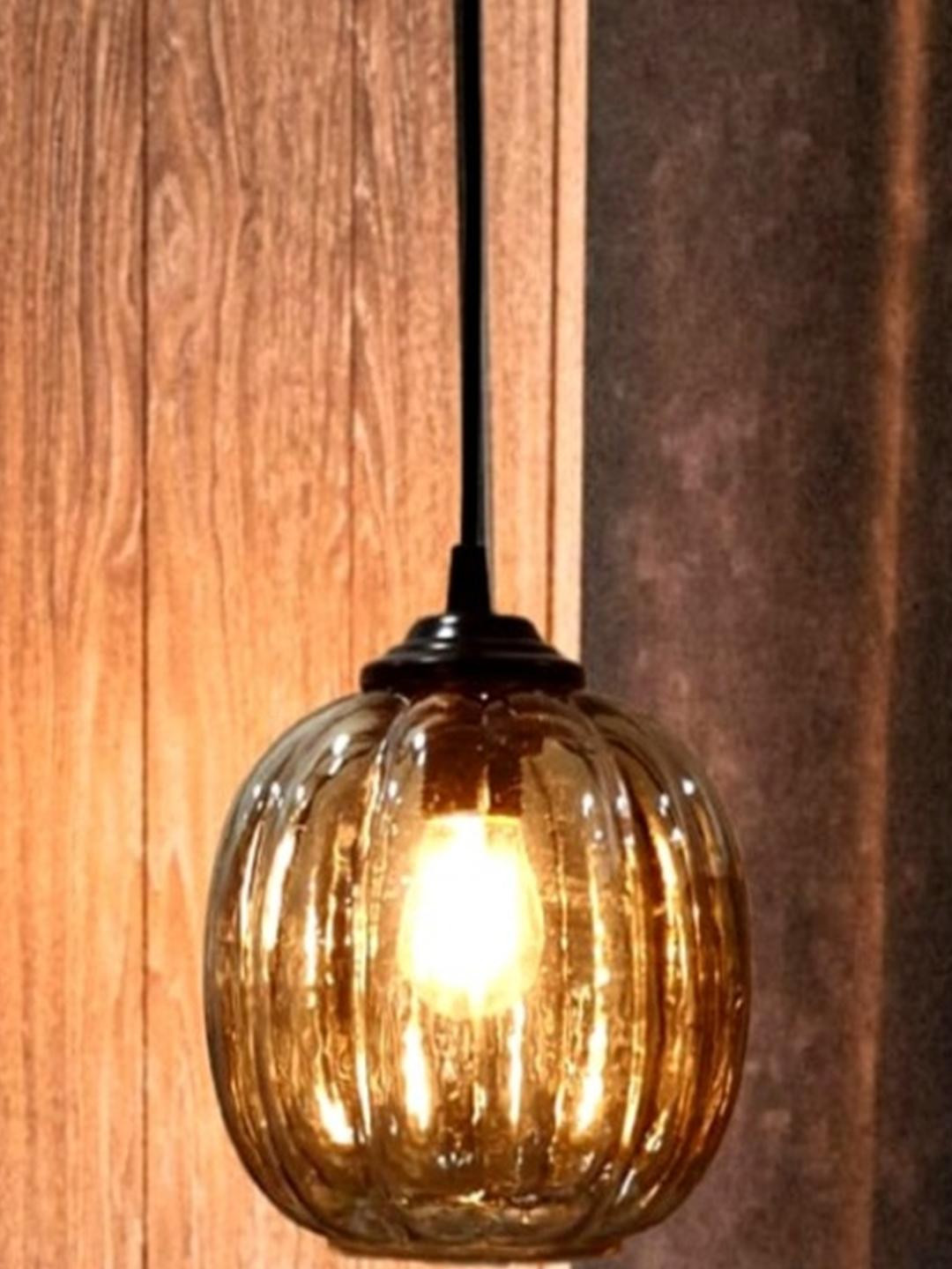 LHC Transparent Textured Glass Ceiling Lamp