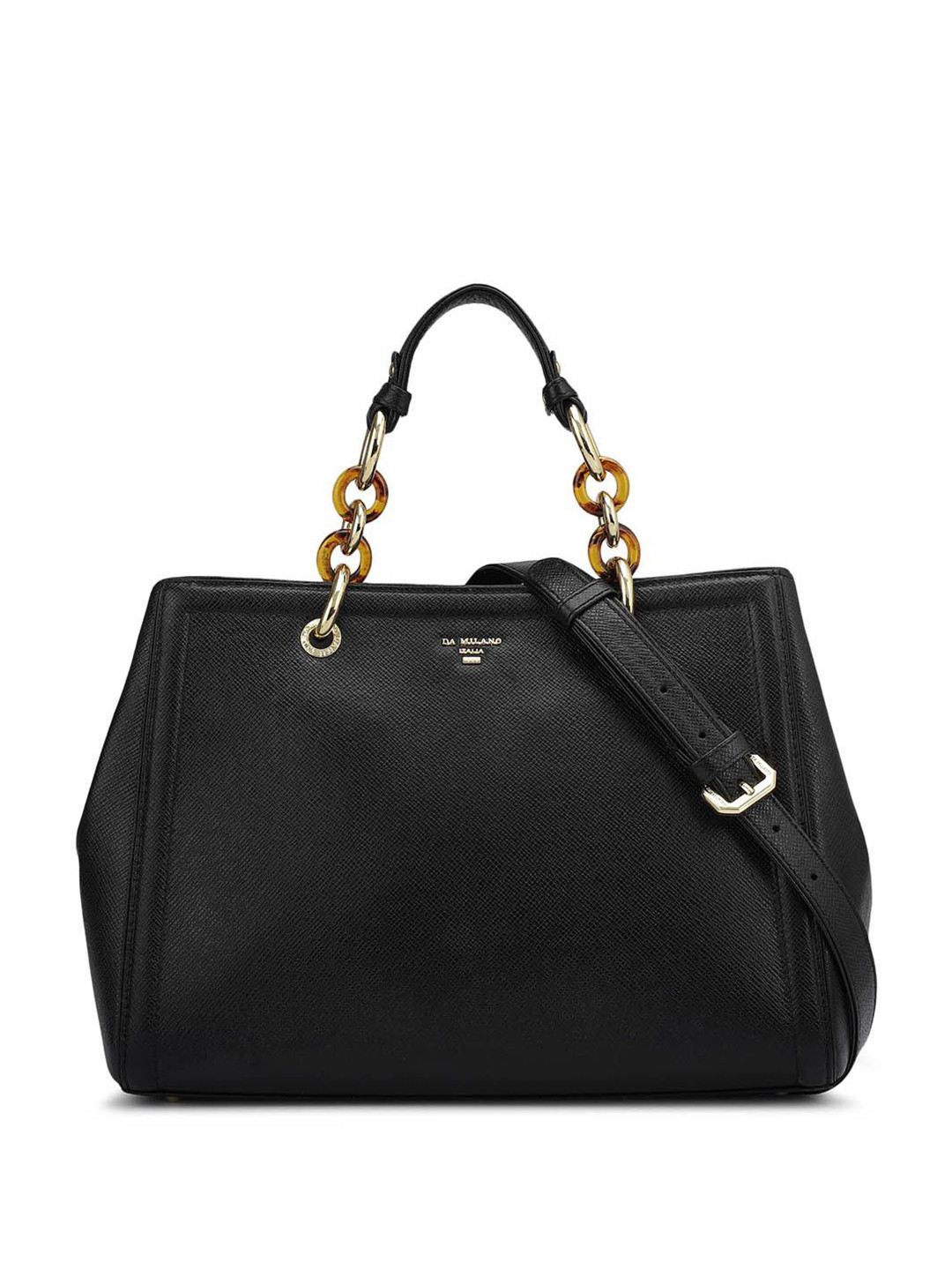 Da Milano LB-00023 Women Textured Structured Leather Handheld Bag