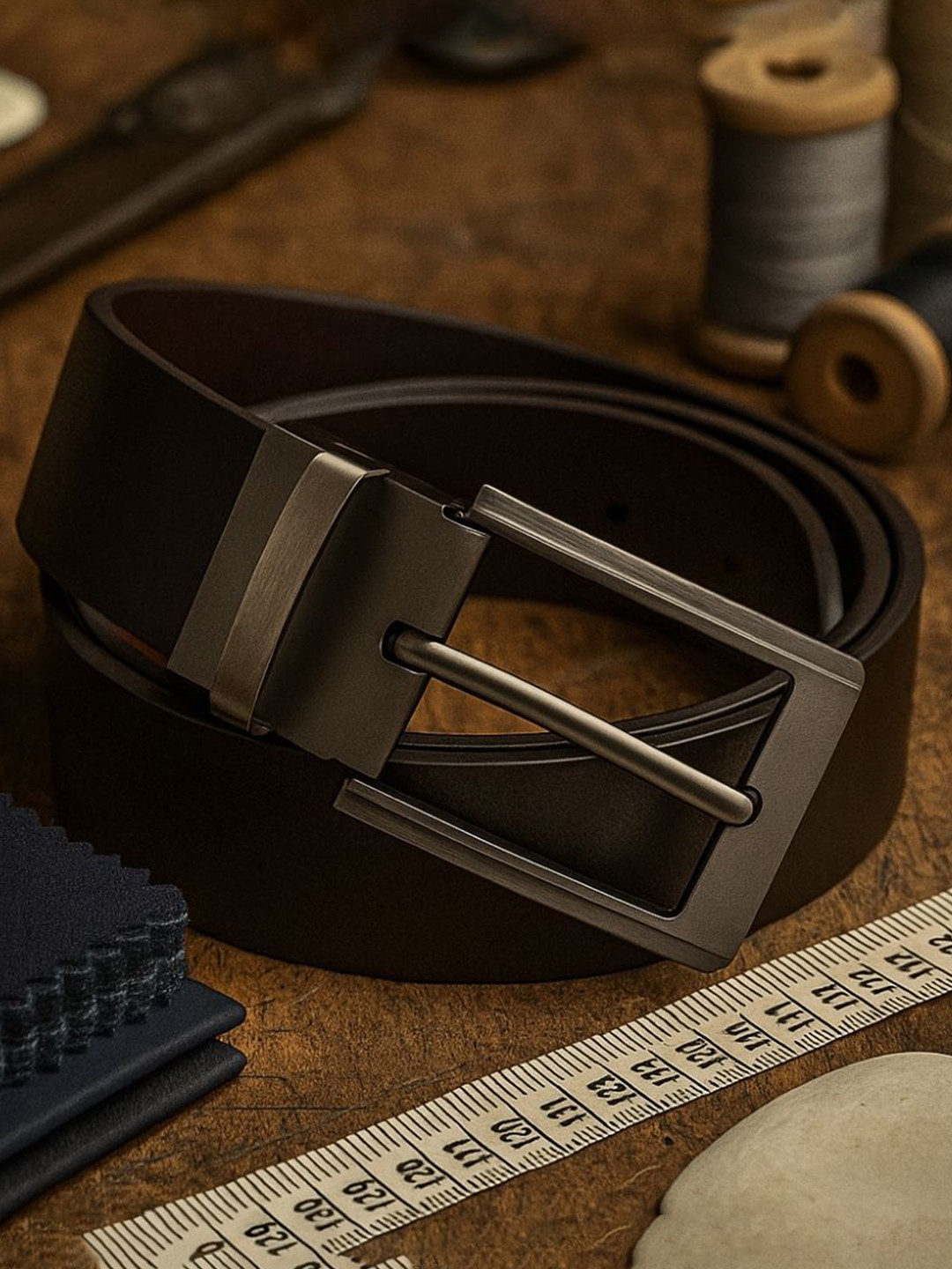 The Tie Hub Men Slim Reversible Belt