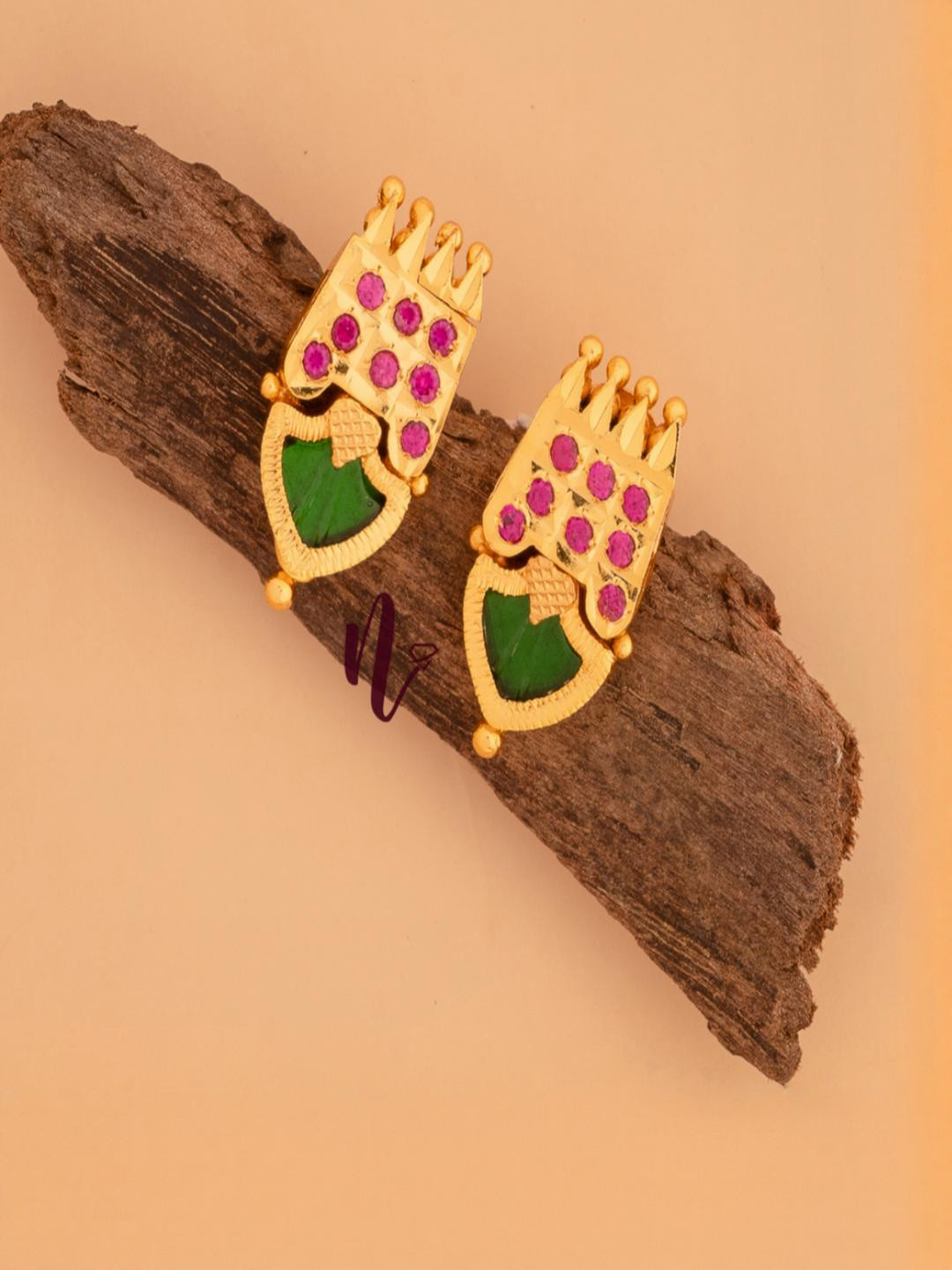 NAYAGOLD MERAGOLD Gold-Plated Stud Earrings