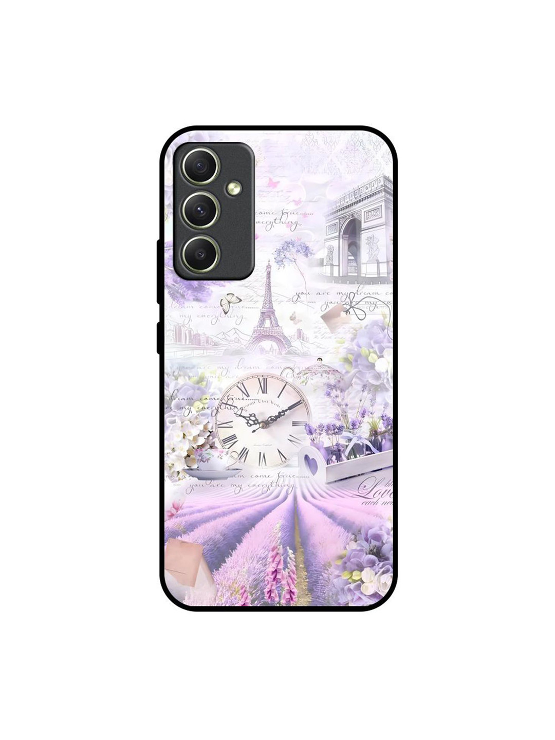 QRIOH Vintage Time Printed Samsung Galaxy A34 5G Glass Back Case